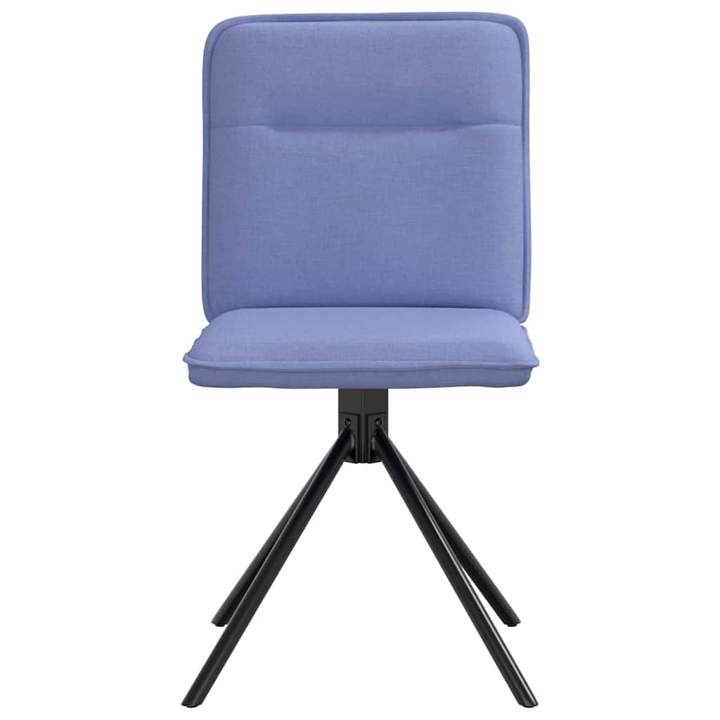Cadeiras de jantar 2 pcs Jeans Tecido Azul