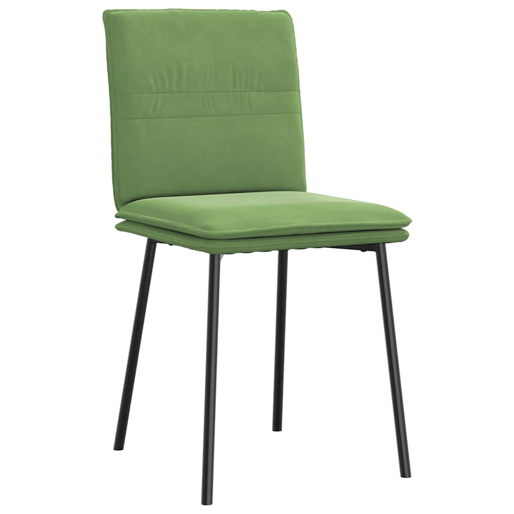 Cadeiras de jantar 2 pcs veludo verde-claro