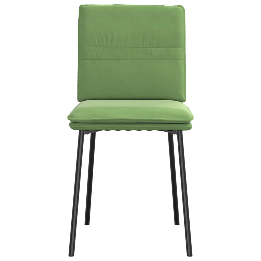 Cadeiras de jantar 2 pcs veludo verde-claro