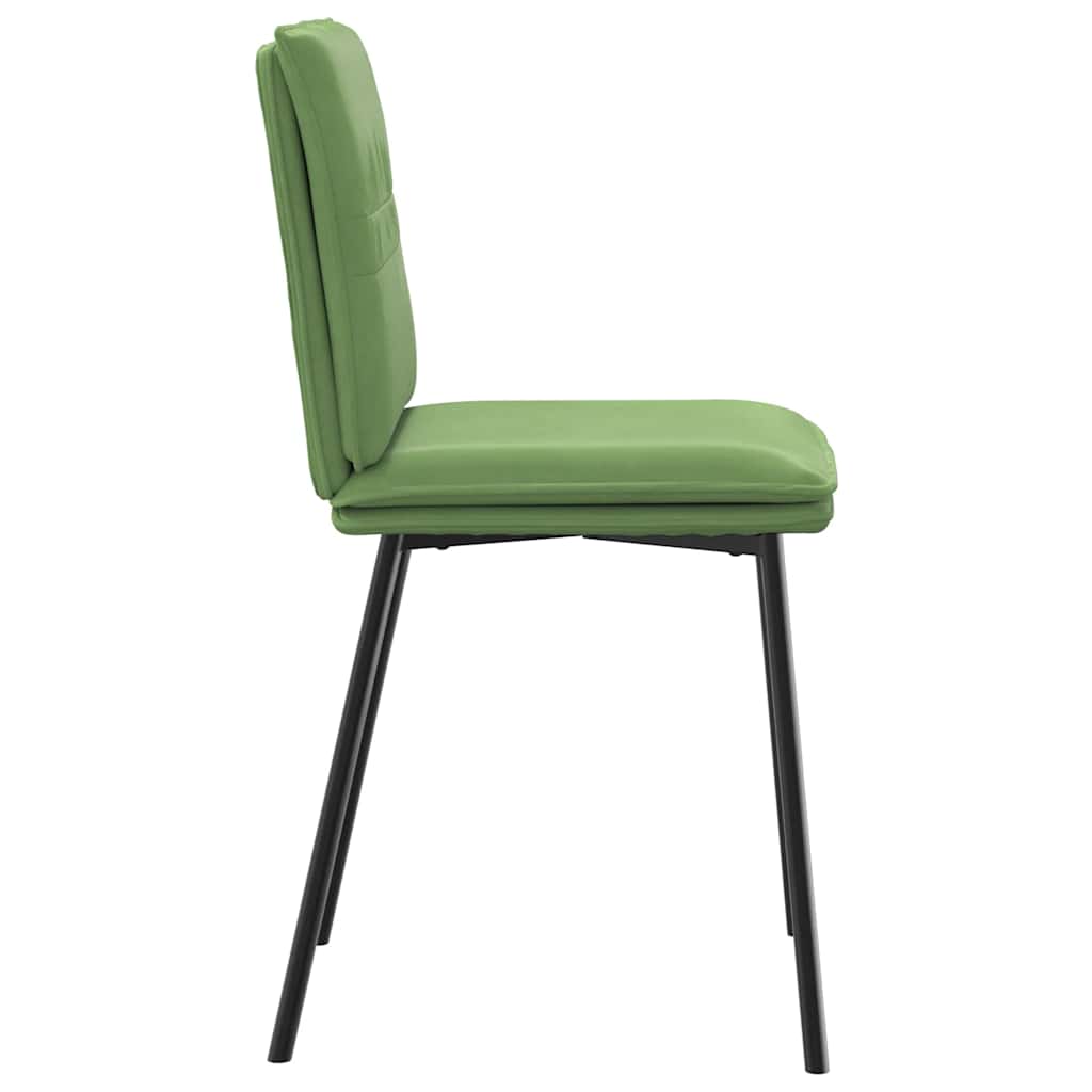 Cadeiras de jantar 2 pcs veludo verde-claro