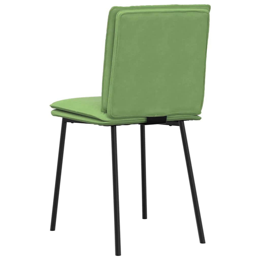 Cadeiras de jantar 2 pcs veludo verde-claro