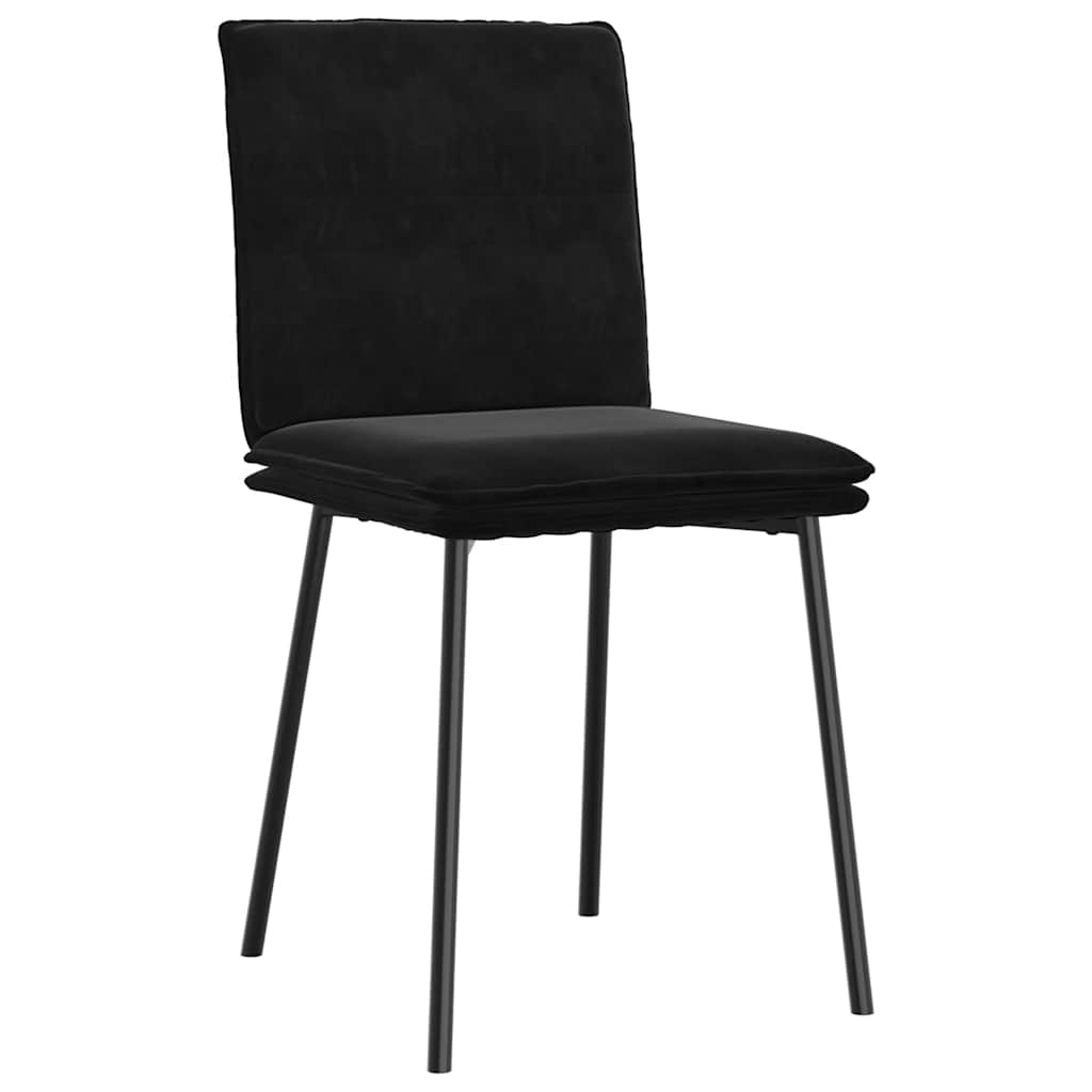 Cadeiras de jantar 2 pcs veludo preto
