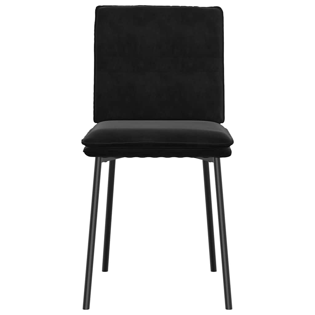Cadeiras de jantar 2 pcs veludo preto