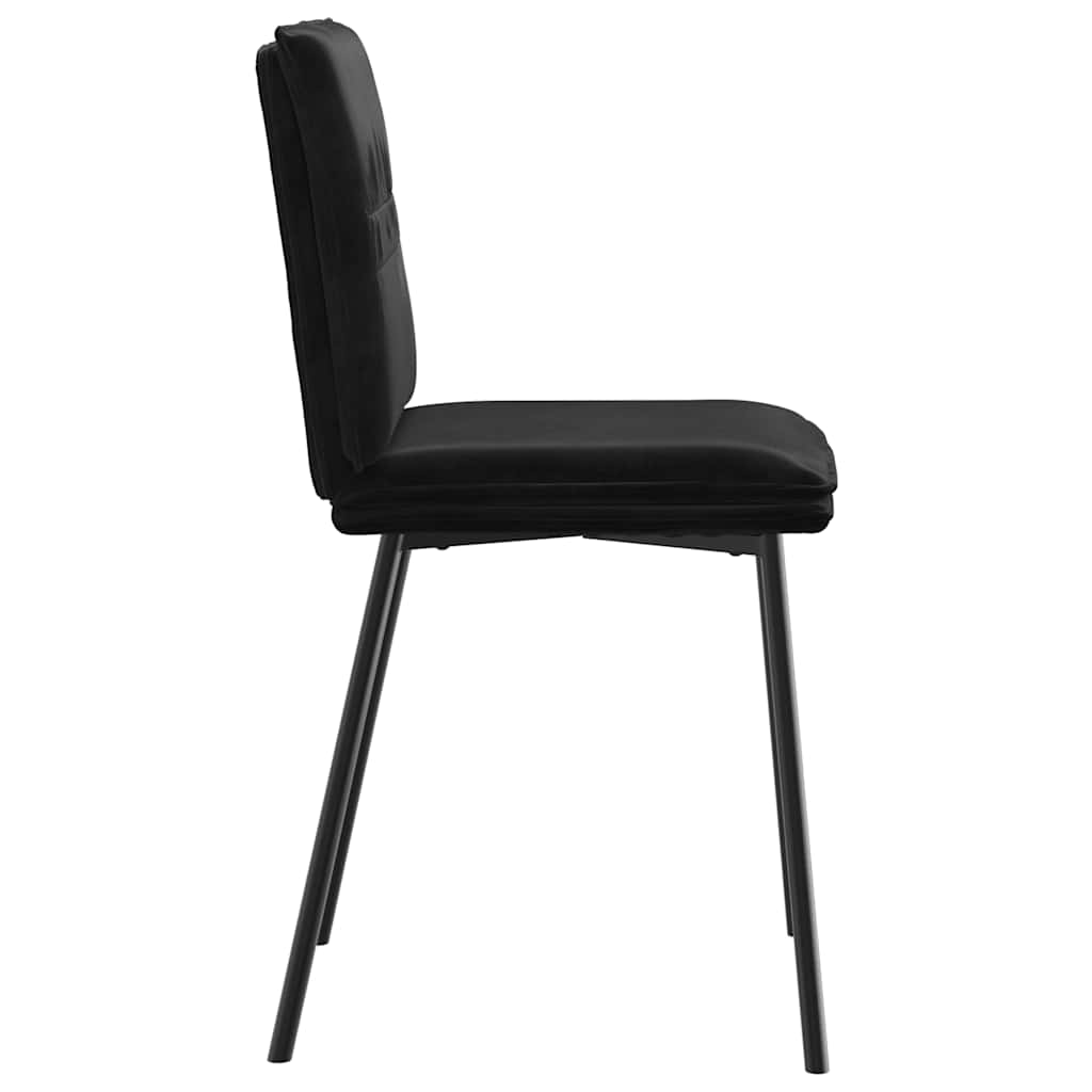 Cadeiras de jantar 2 pcs veludo preto