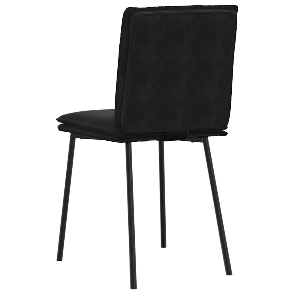 Cadeiras de jantar 2 pcs veludo preto
