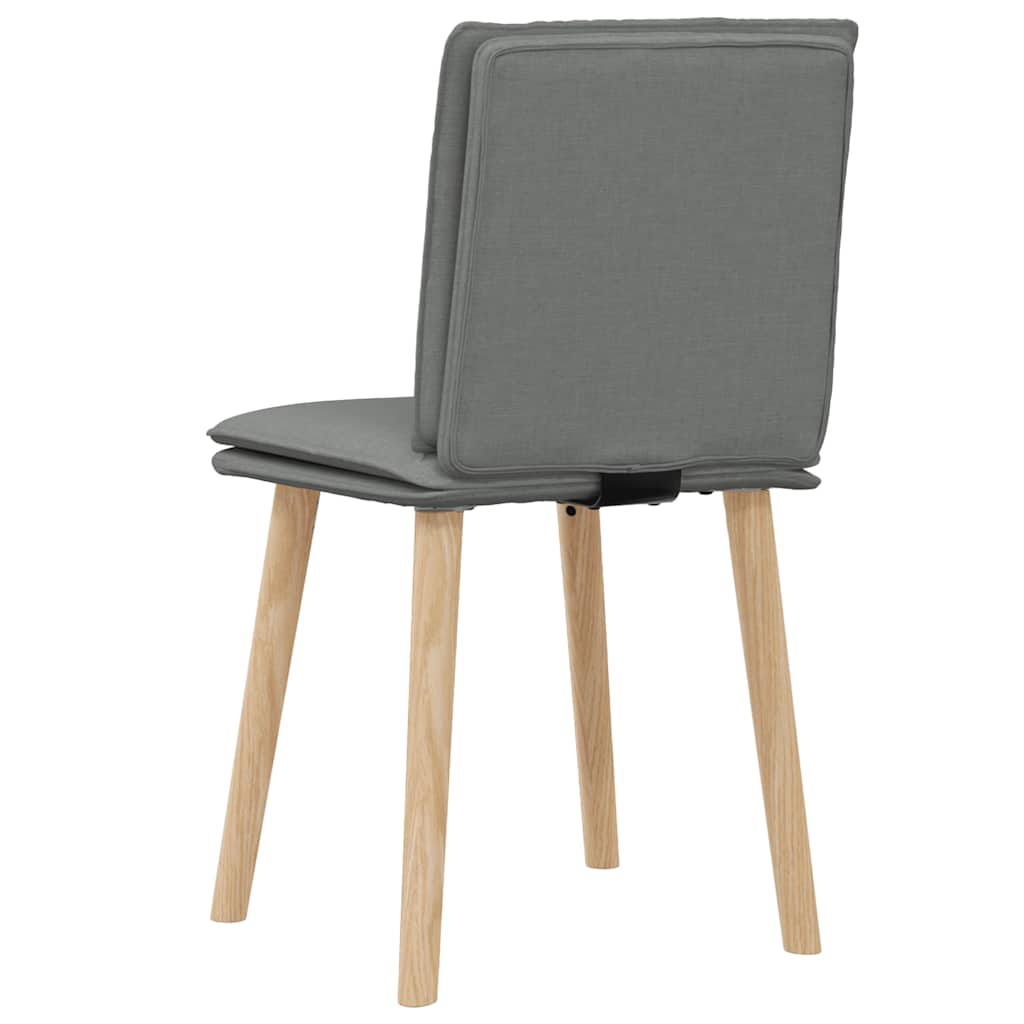 Cadeiras de jantar 2 pcs tecido cinzento-escuro