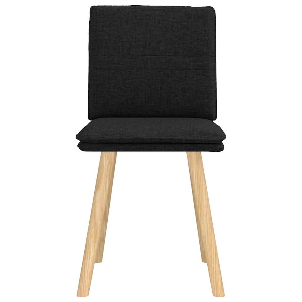Cadeiras de jantar 2 pcs tecido preto
