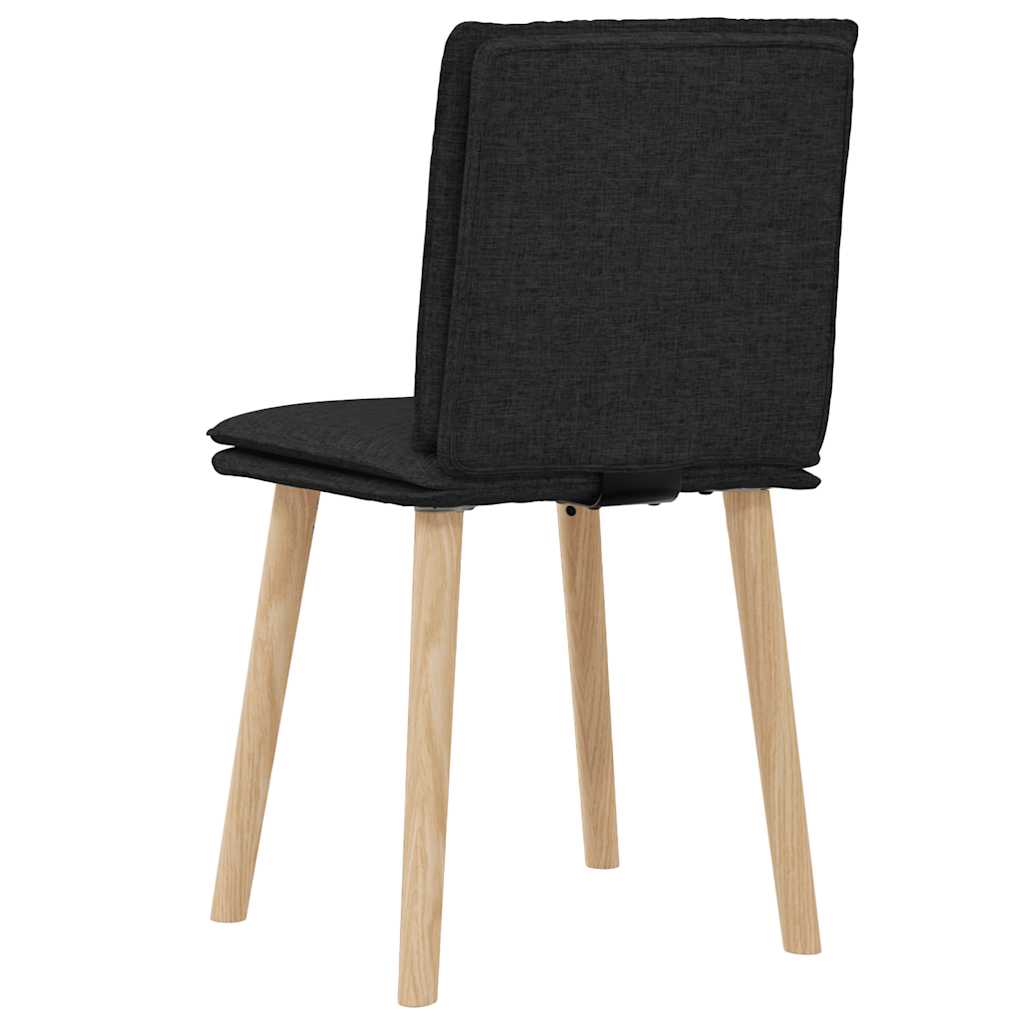 Cadeiras de jantar 2 pcs tecido preto