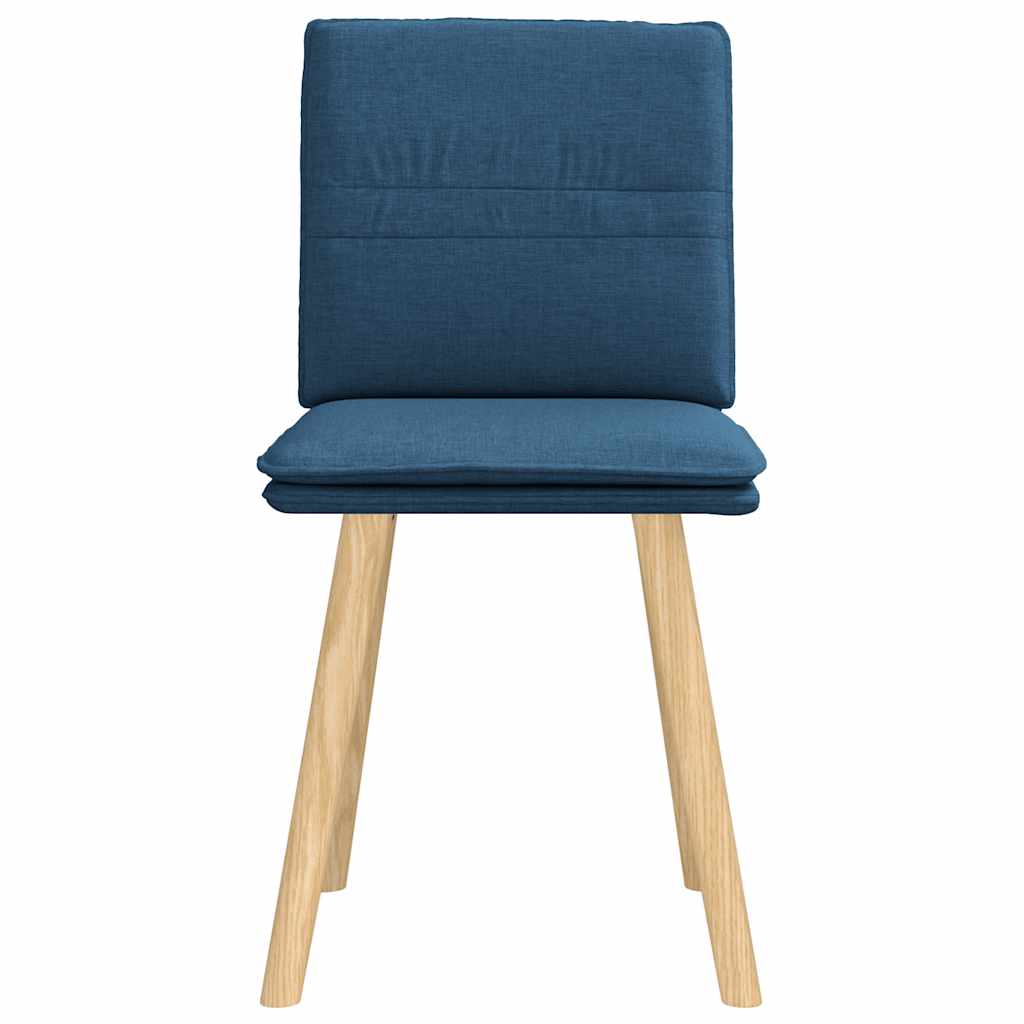 Cadeiras de jantar 2 pcs tecido azul