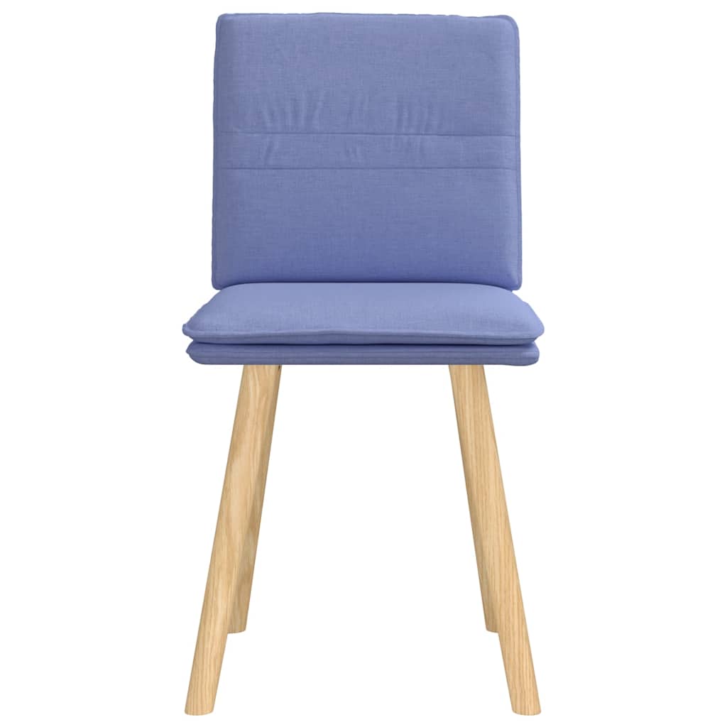 Cadeiras de jantar 2 pcs Jeans Tecido Azul