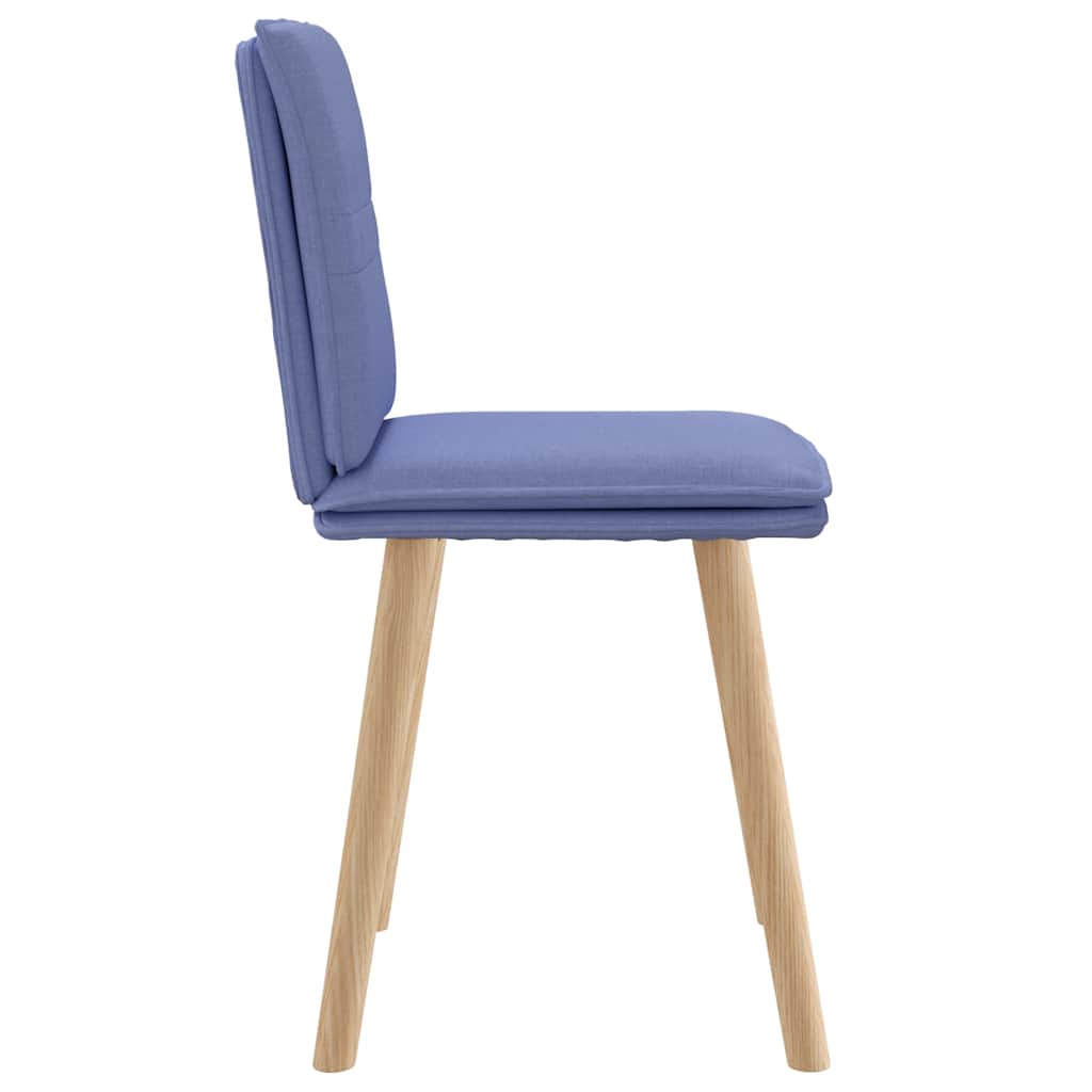 Cadeiras de jantar 2 pcs Jeans Tecido Azul