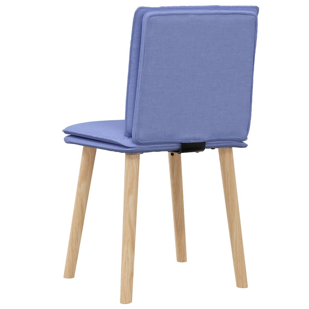 Cadeiras de jantar 2 pcs Jeans Tecido Azul