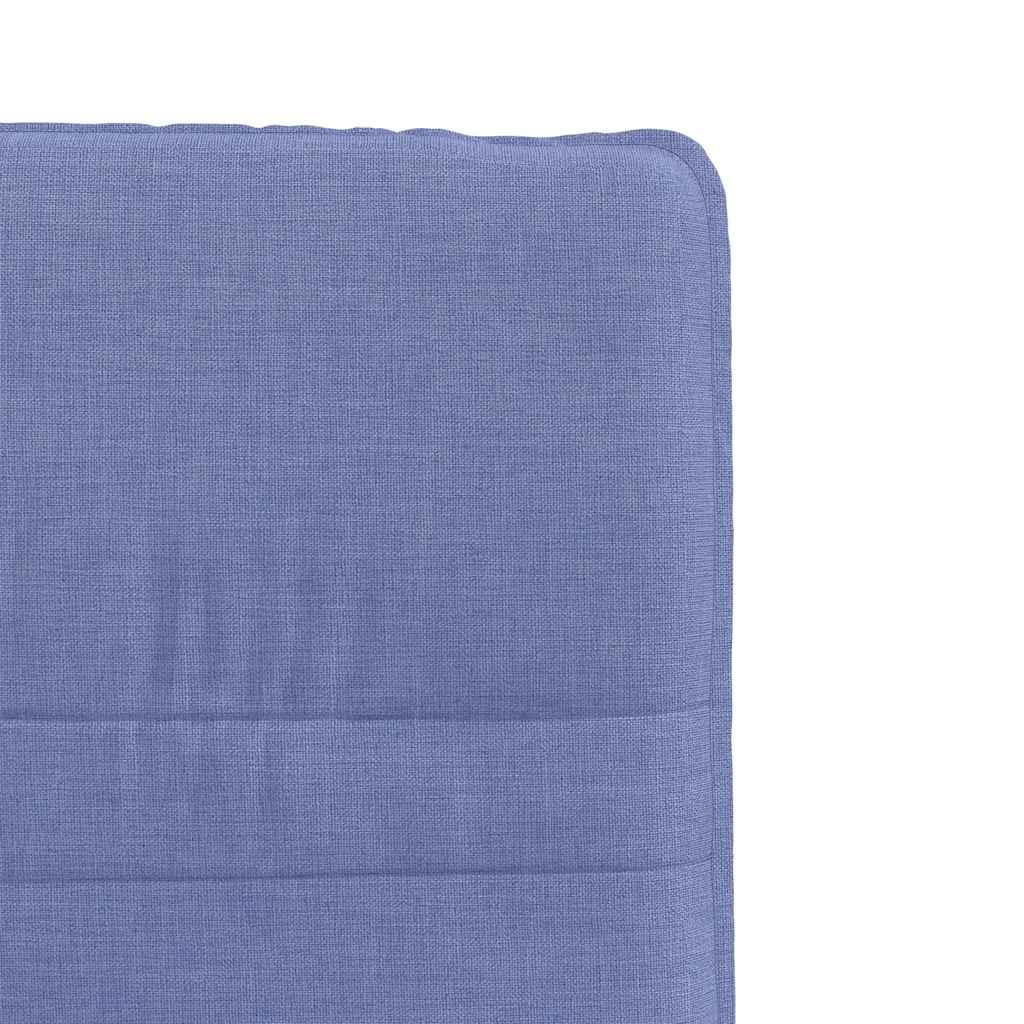 Cadeiras de jantar 2 pcs Jeans Tecido Azul