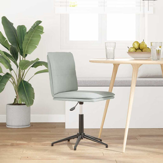 Cadeira de jantar veludo cinzento-claro