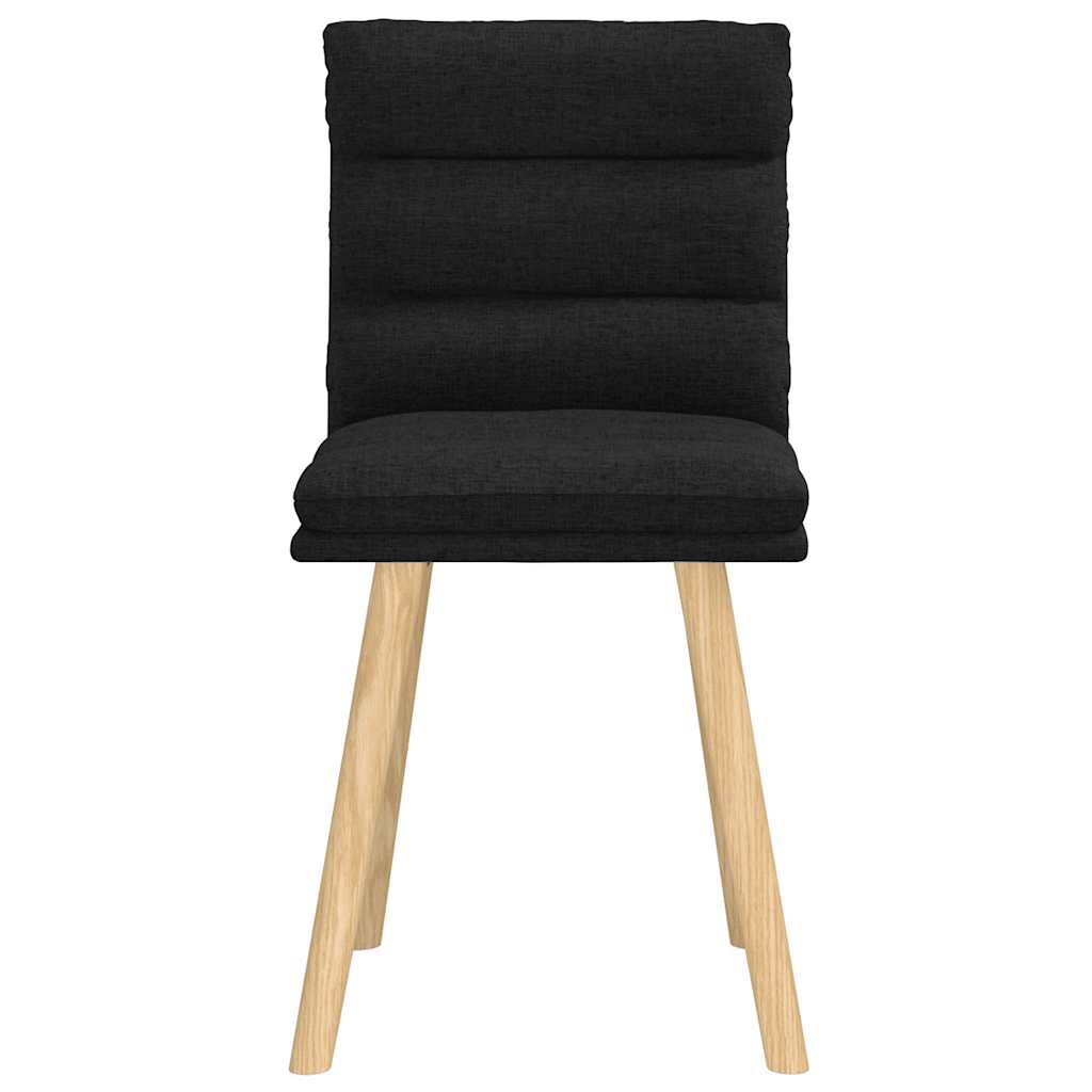 Cadeiras de jantar 2 pcs tecido preto