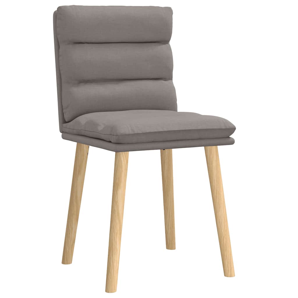 Cadeiras de jantar 2 pcs tecido cinzento-acastanhado