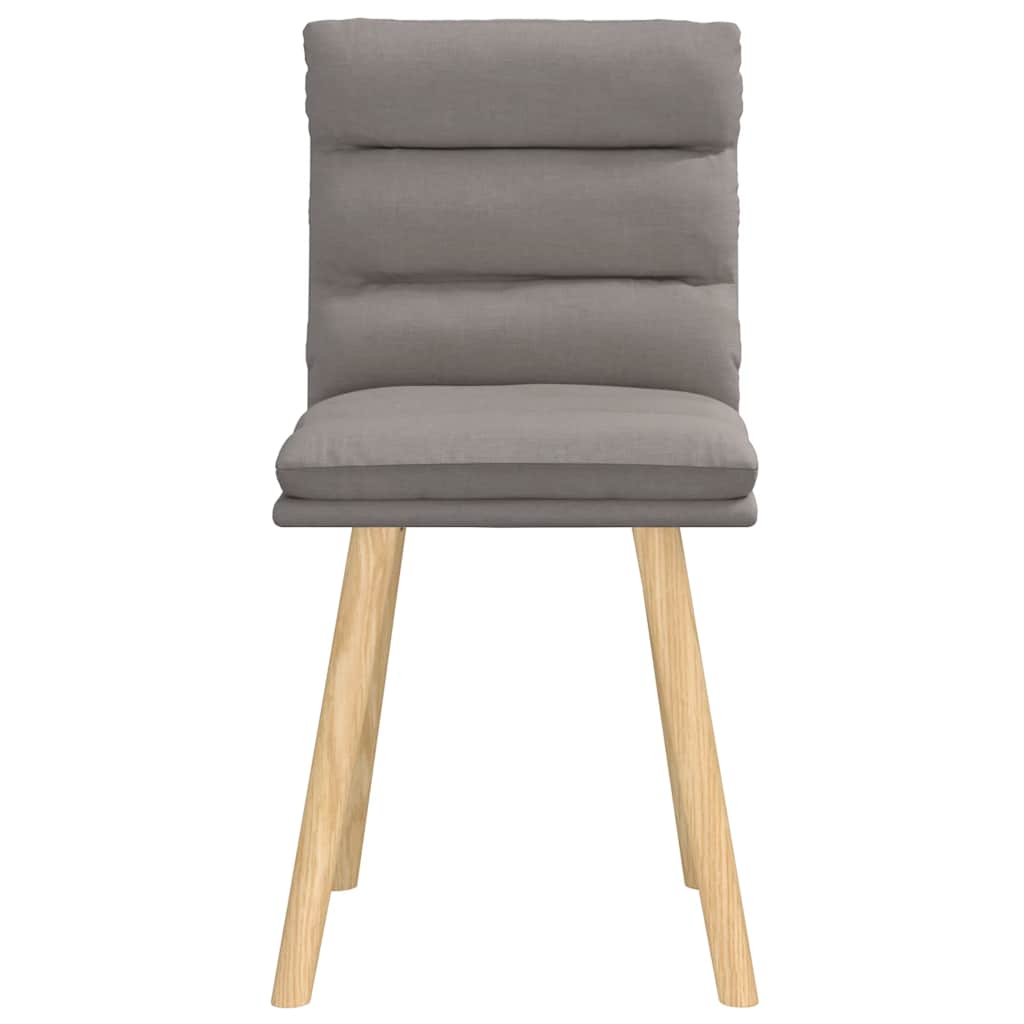 Cadeiras de jantar 2 pcs tecido cinzento-acastanhado
