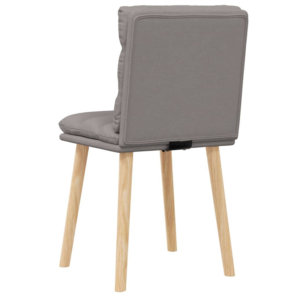 Cadeiras de jantar 2 pcs tecido cinzento-acastanhado
