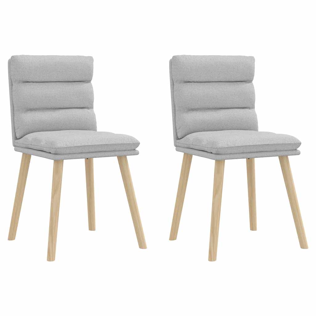 Cadeiras de jantar 2 pcs tecido cinza nuvem