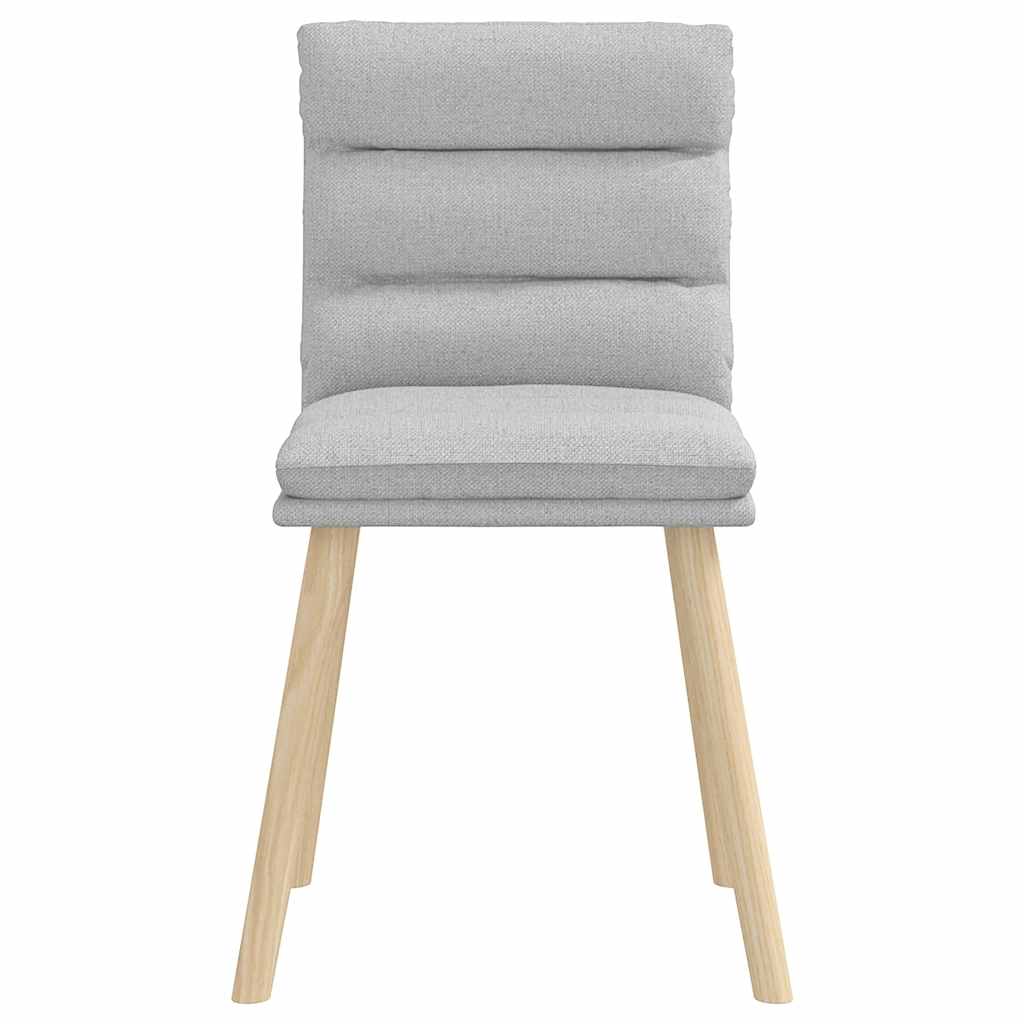 Cadeiras de jantar 2 pcs tecido cinza nuvem
