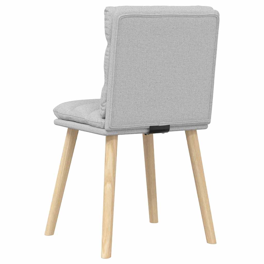Cadeiras de jantar 2 pcs tecido cinza nuvem