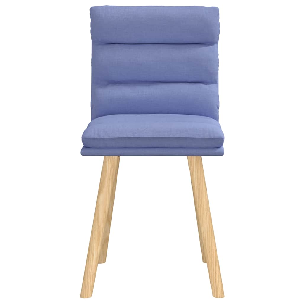 Cadeiras de jantar 2 pcs Jeans Tecido Azul