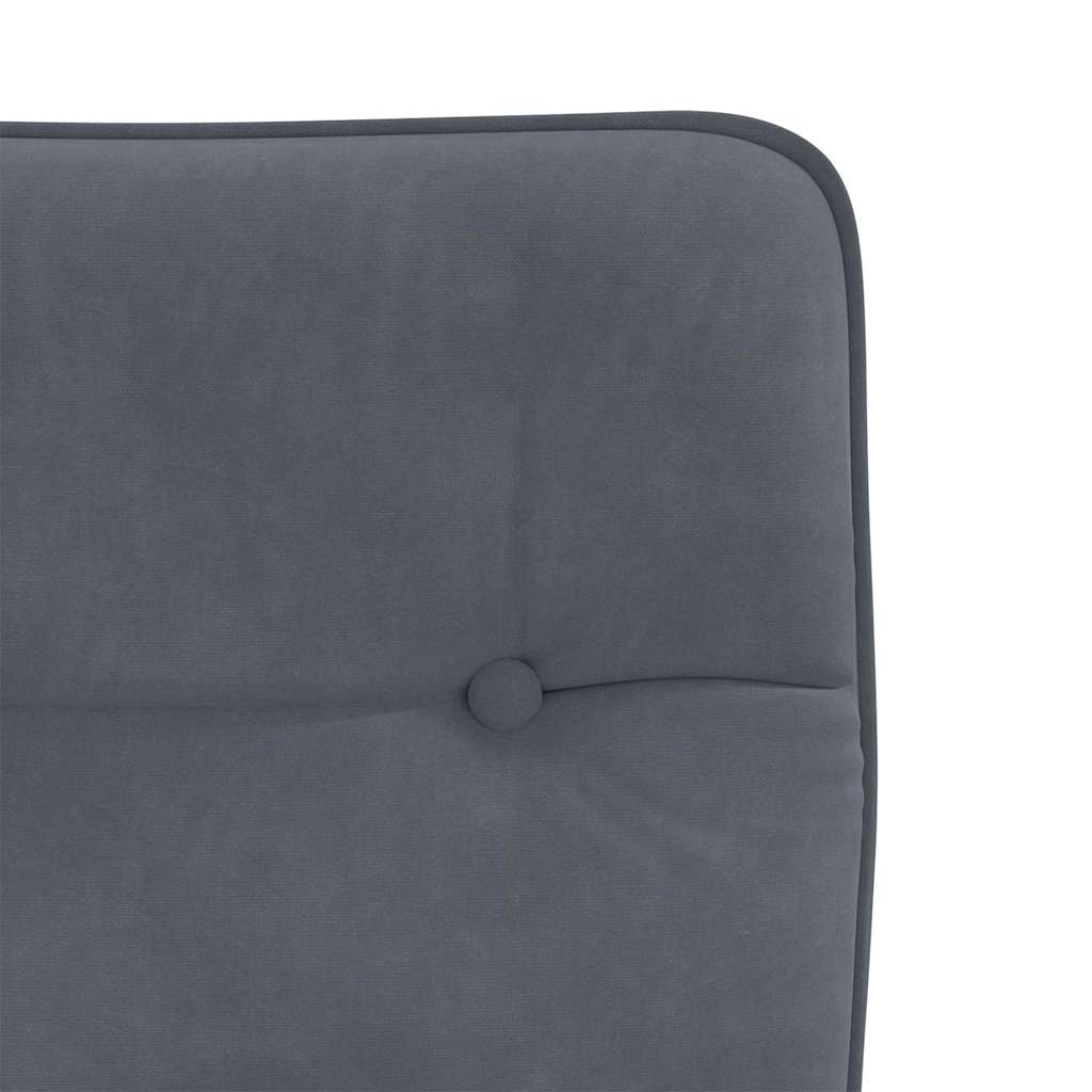 Cadeiras de jantar 2 pcs veludo cinzento-escuro