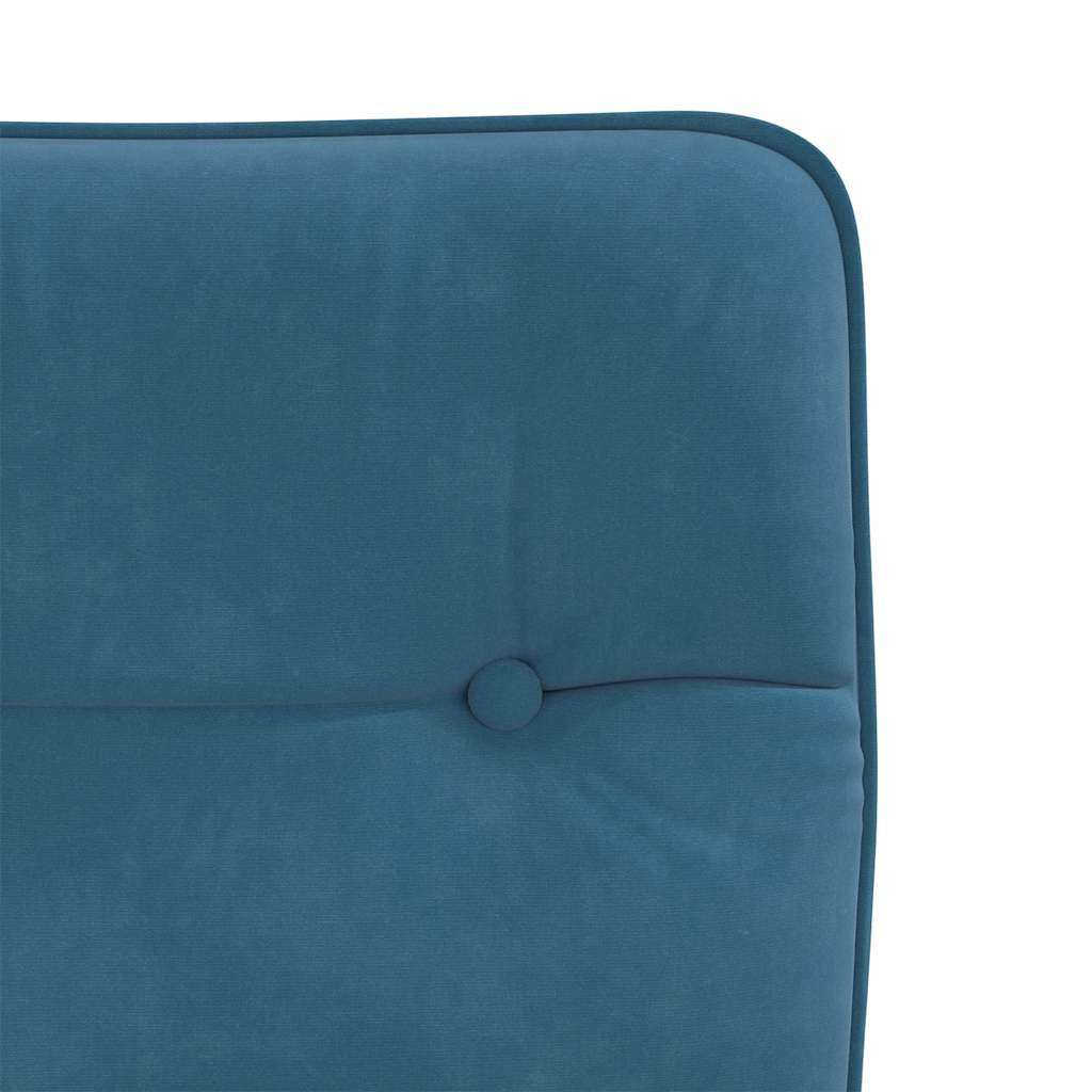 Cadeiras de jantar 2 pcs veludo azul