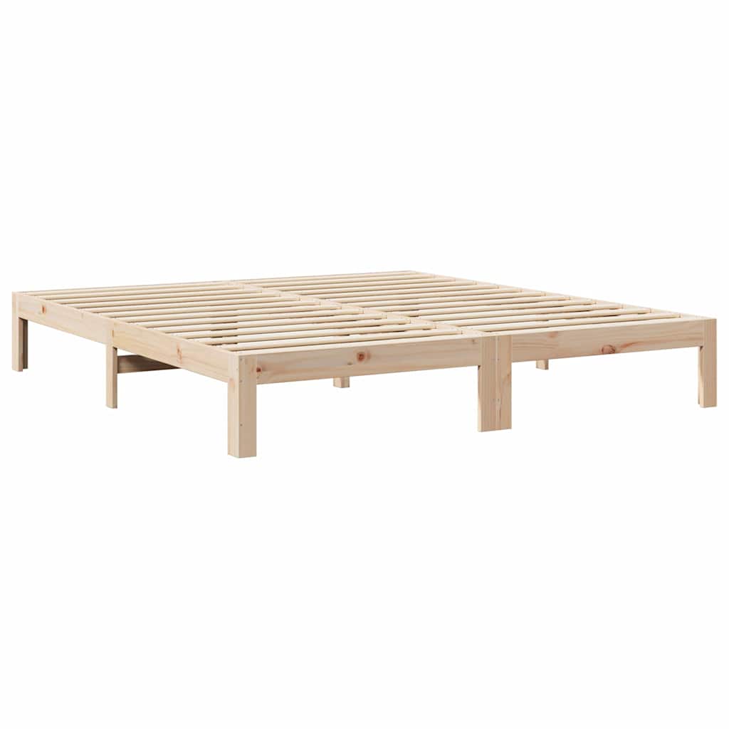 Cama sem colchão 160x200 cm madeira de pinho maciça