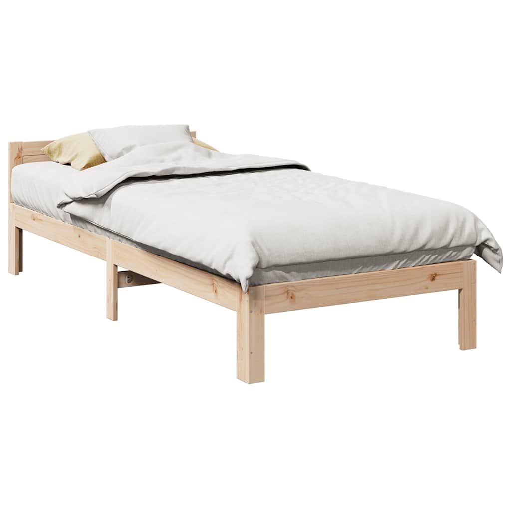 Cama sem colchão 90x200 cm madeira de pinho maciça