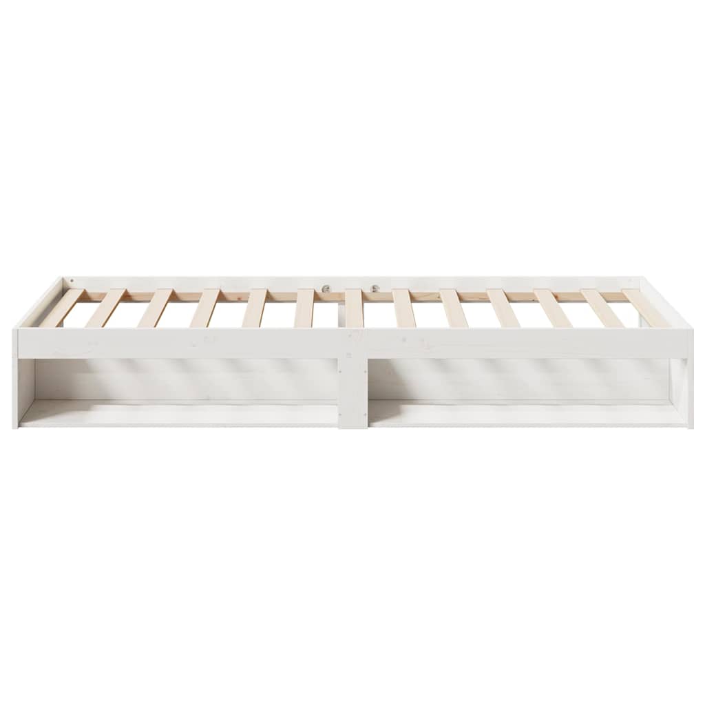 Sofá-cama sem colchão 90x200 cm madeira de pinho maciça branco