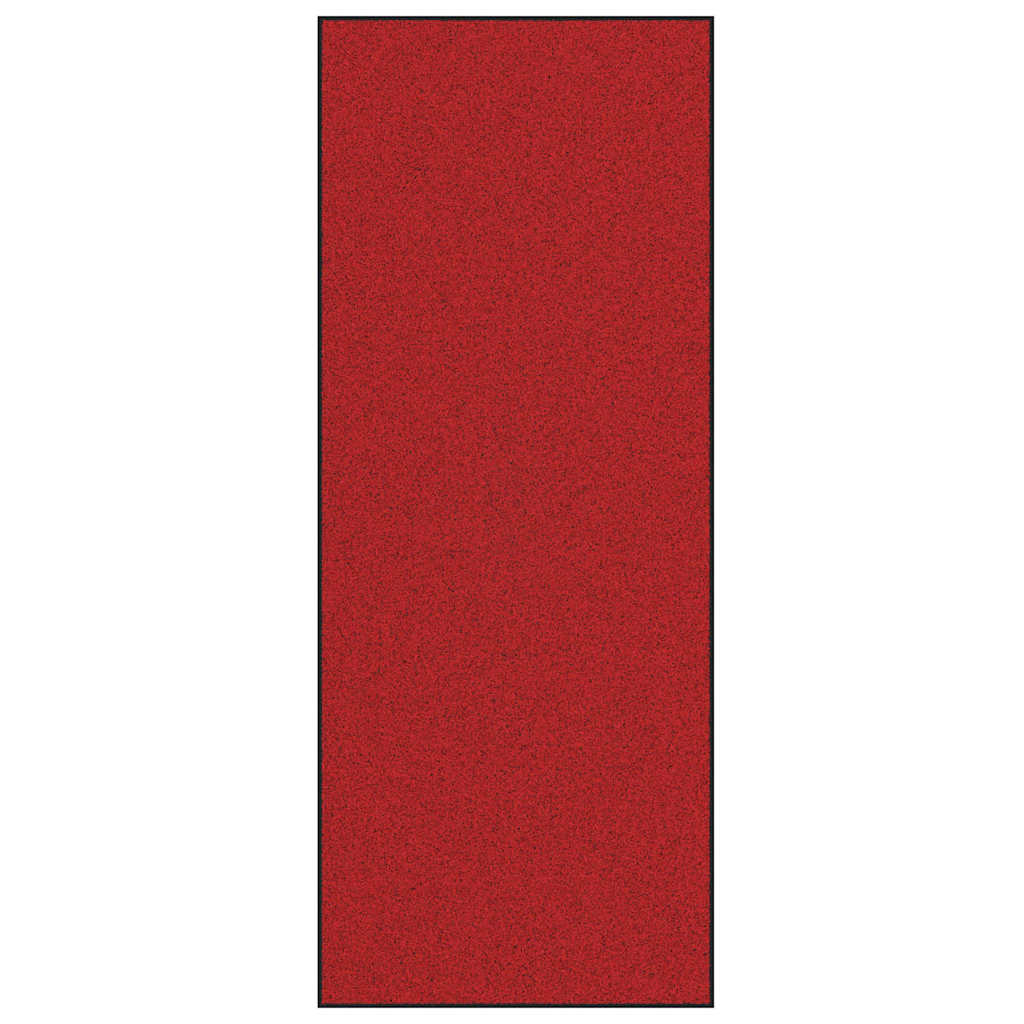 Tapete de Entrada Vermelho e Preto 120 x 300 cm Poliamida e PVC