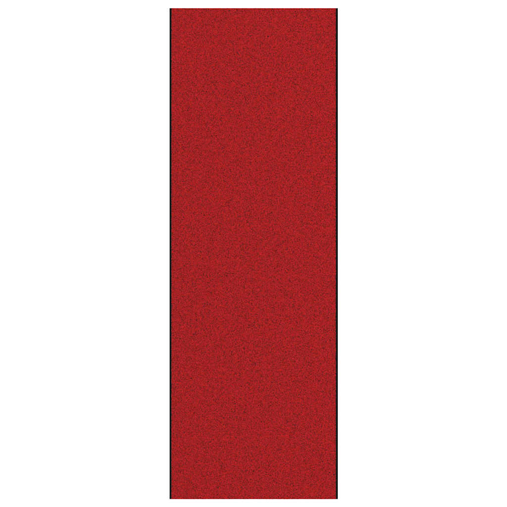 Tapete de Entrada Vermelho e Preto 120 x 350 cm Poliamida e PVC