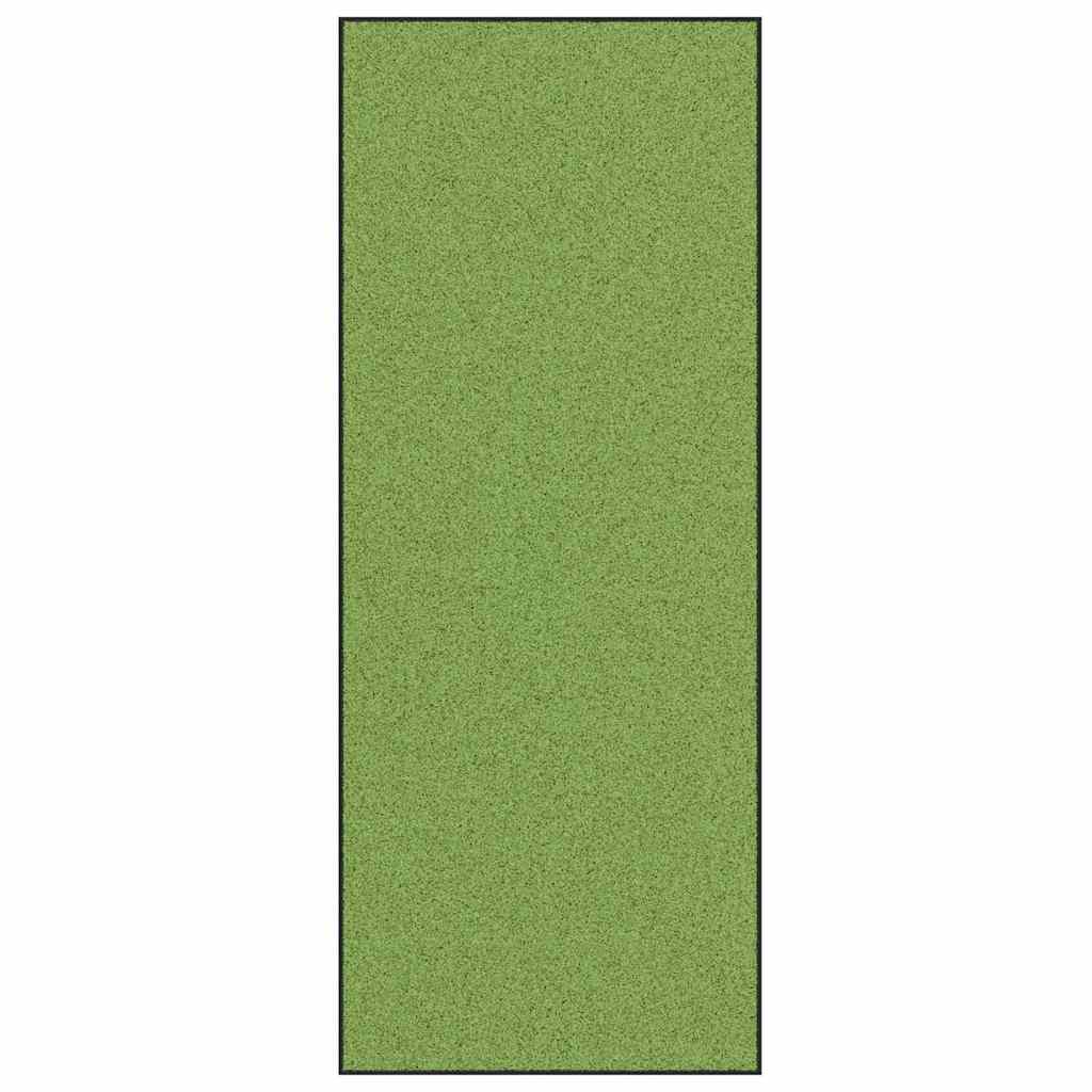 Tapete de Entrada Verde e Preto 120 x 300 cm Poliamida e PVC