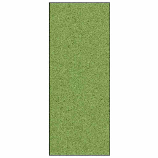 Tapete de Entrada Verde e Preto 120 x 300 cm Poliamida e PVC