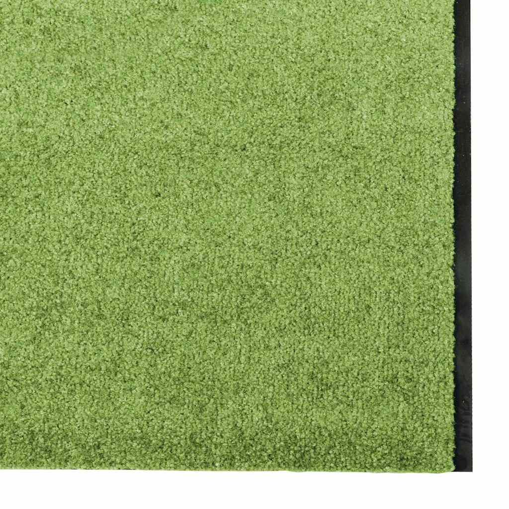 Tapete de Entrada Verde e Preto 120 x 350 cm Poliamida e PVC