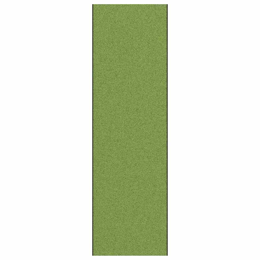 Tapete de Entrada Verde e Preto 120 x 400 cm Poliamida e PVC