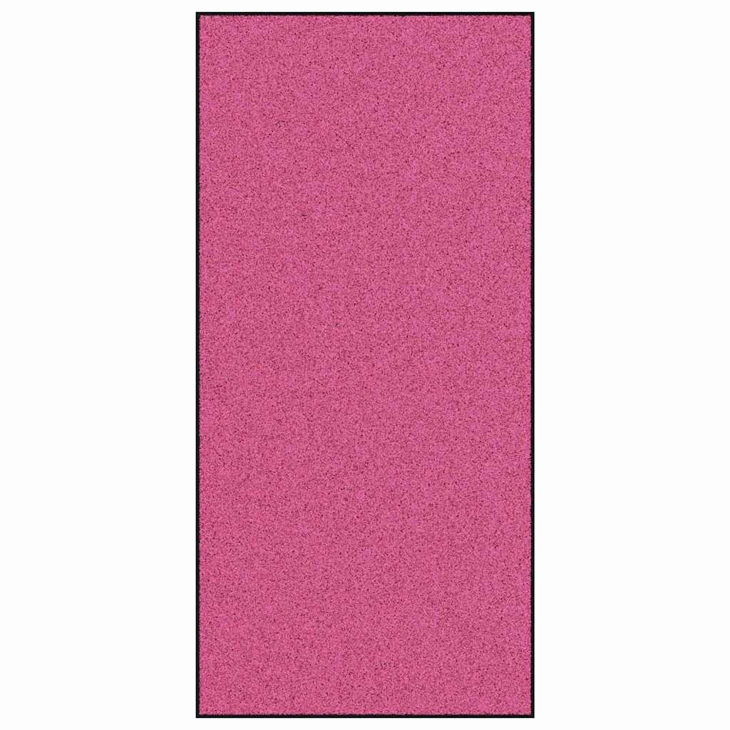 Tapete de Entrada Rosa e Preto 120 x 250 cm Poliamida e PVC