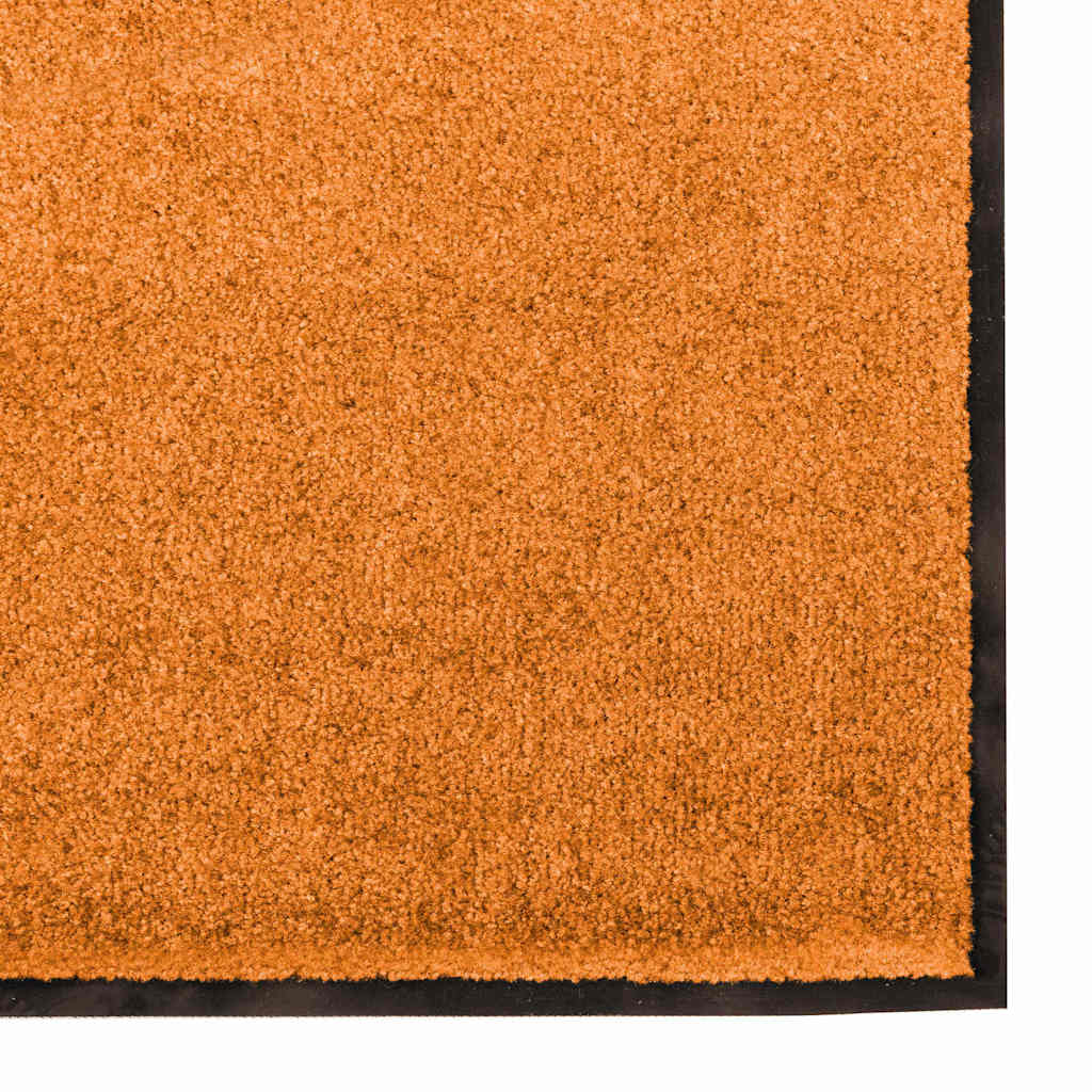 Tapete de Entrada Laranja e Preto 120 x 250 cm Poliamida e PVC