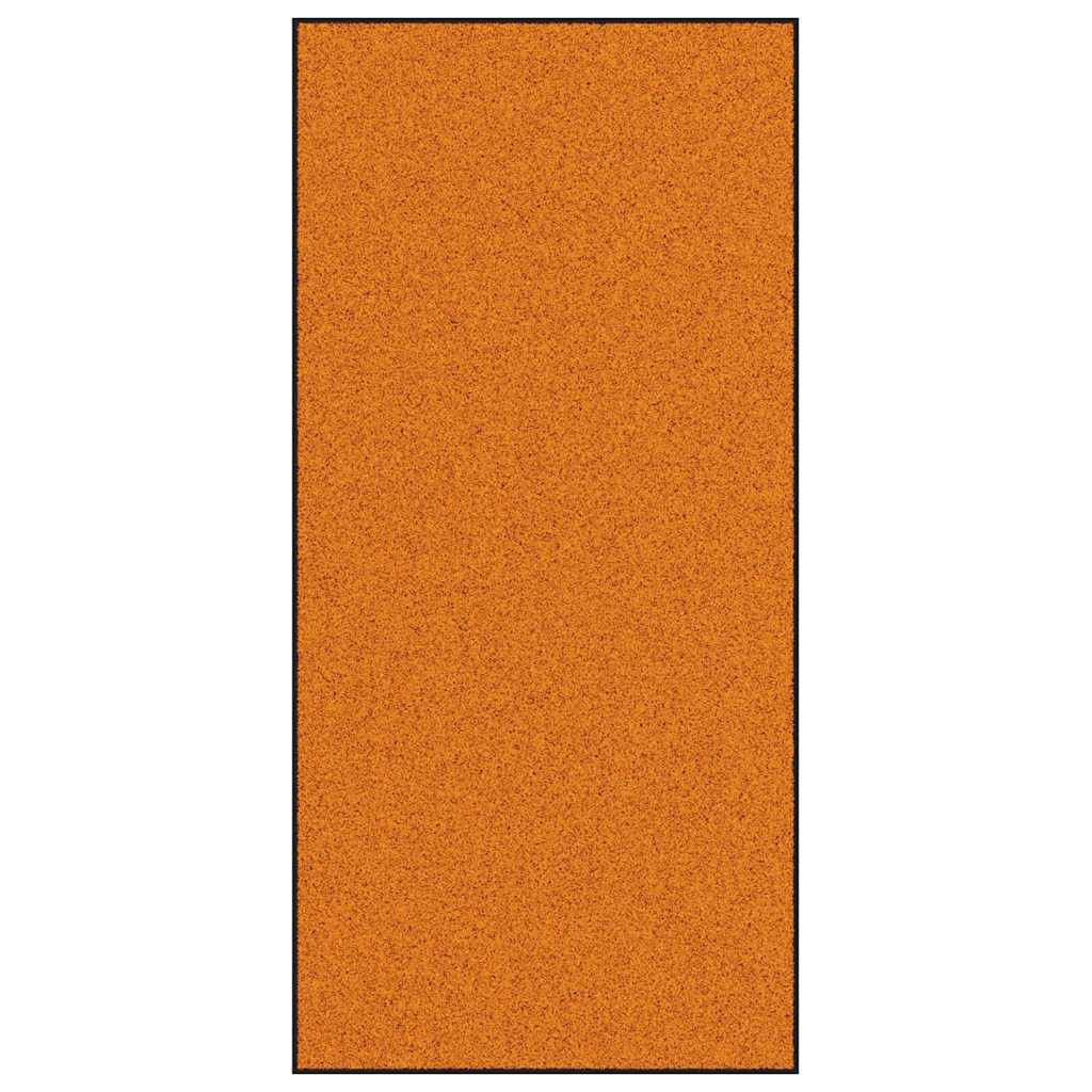 Tapete de Entrada Laranja e Preto 120 x 250 cm Poliamida e PVC