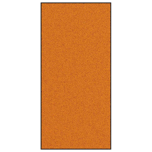 Tapete de Entrada Laranja e Preto 120 x 250 cm Poliamida e PVC
