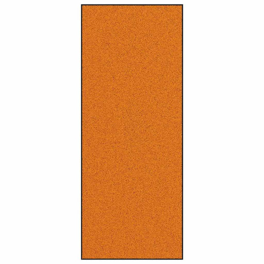 Tapete de Entrada Laranja e Preto 120 x 300 cm Poliamida e PVC