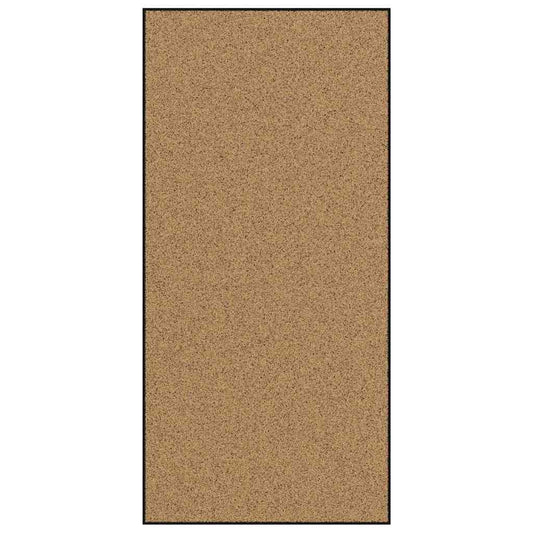 Tapete de Entrada Creme e Preto 120 x 250 cm Poliamida e PVC