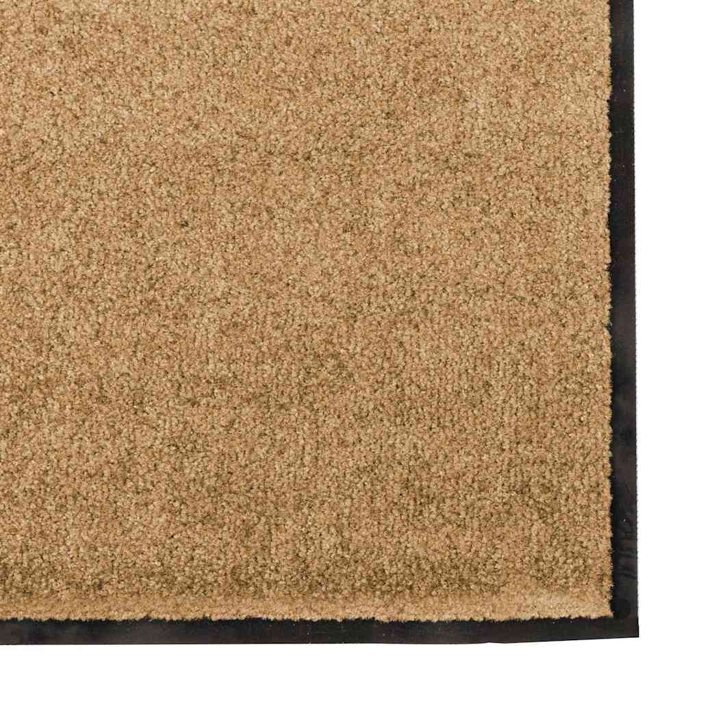 Tapete de Entrada Creme e Preto 120 x 300 cm Poliamida e PVC