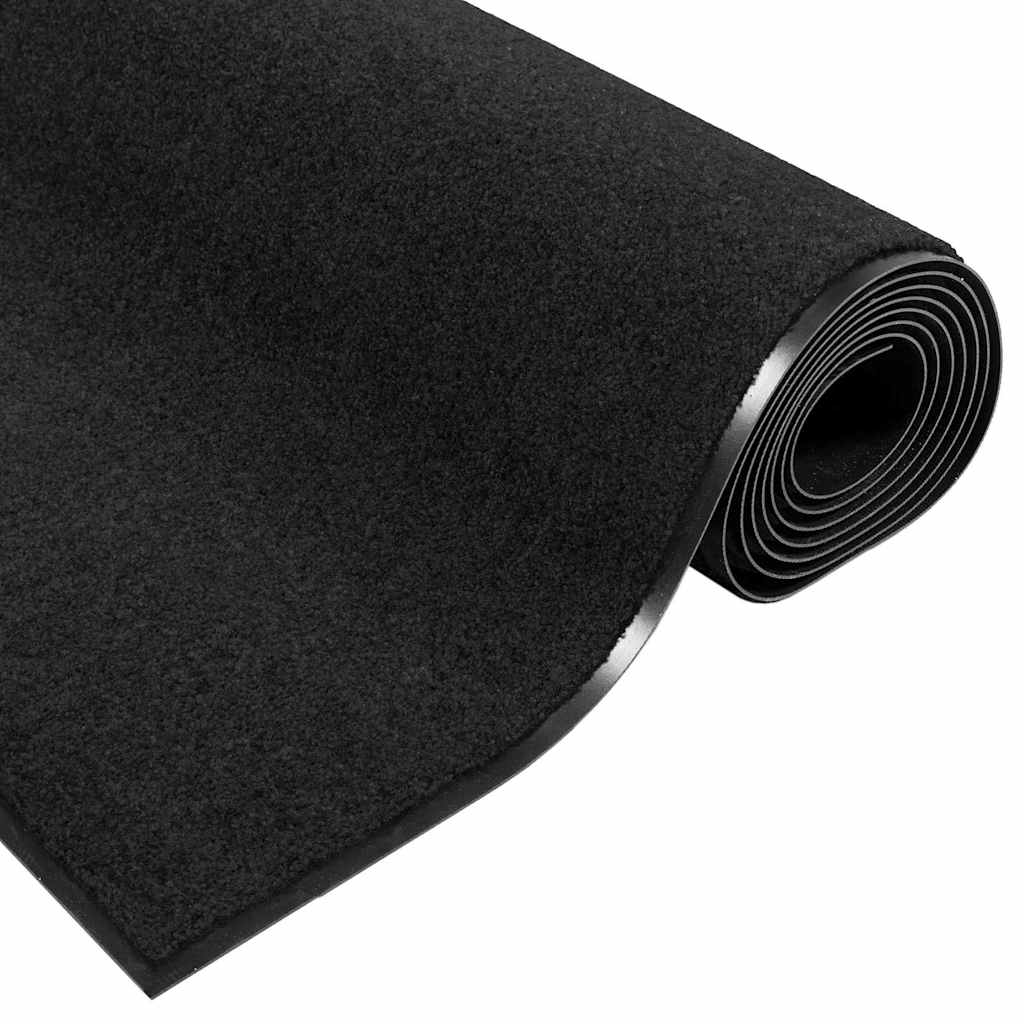 Tapete de Entrada Preto 90 x 150 cm Polipropileno e vinil