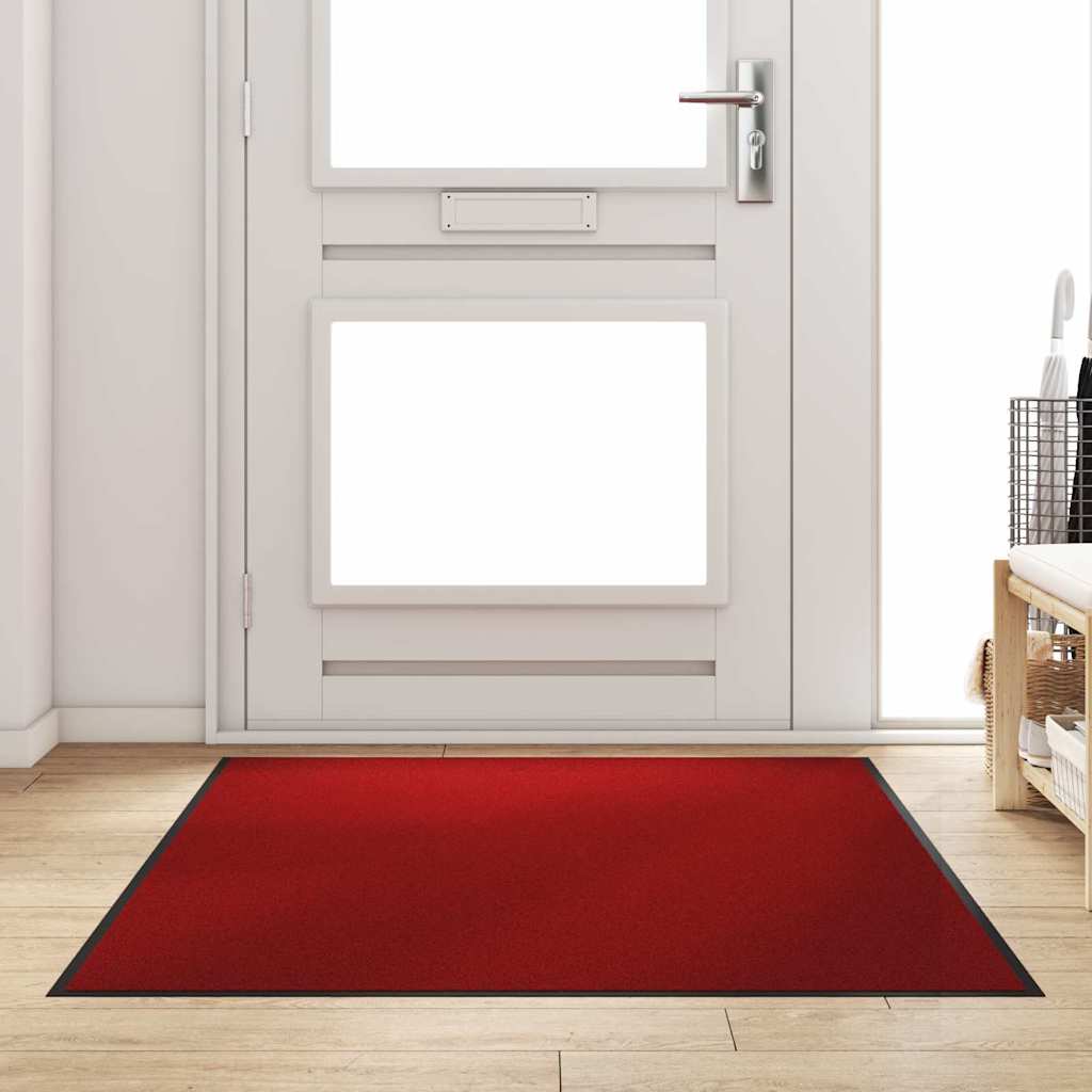 Tapete de Entrada Outros Vermelho e Preto 120 x 180 cm