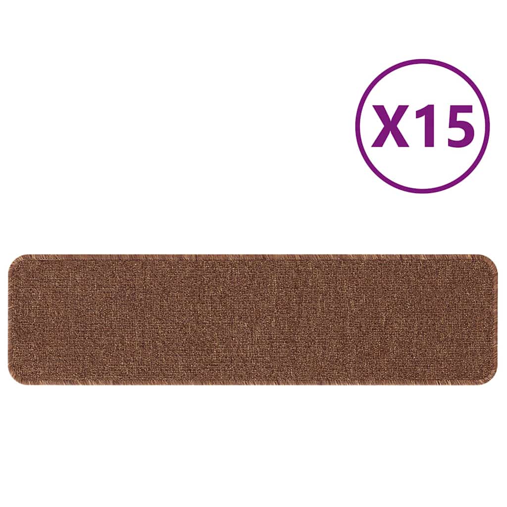 Tapetes Antiderrapantes para Escadas 15 pcs Amarelo 75 x 20 cm
