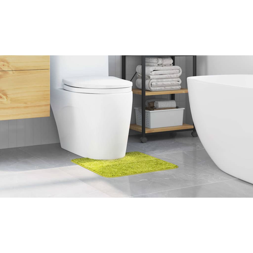 Tapete Antiderrapante para Banheiro com Corte para o Vaso Verde