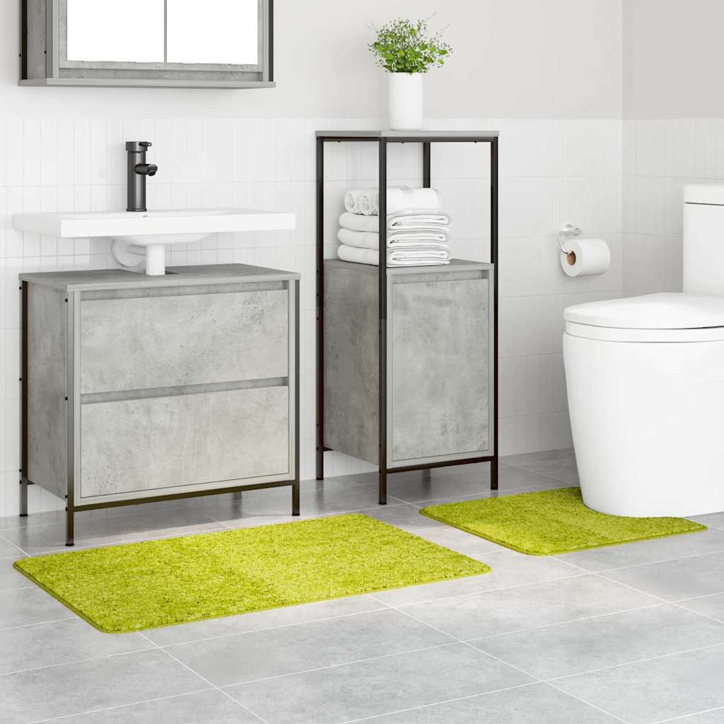 Conjunto de Tapetes de Banho Antiderrapantes 2 pcs Verde PP