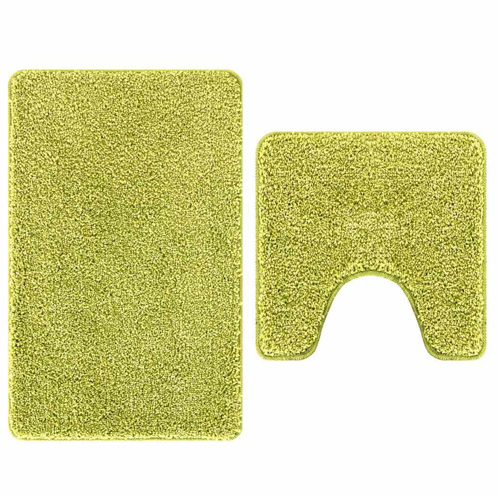 Conjunto de Tapetes de Banho Antiderrapantes 2 pcs Verde PP